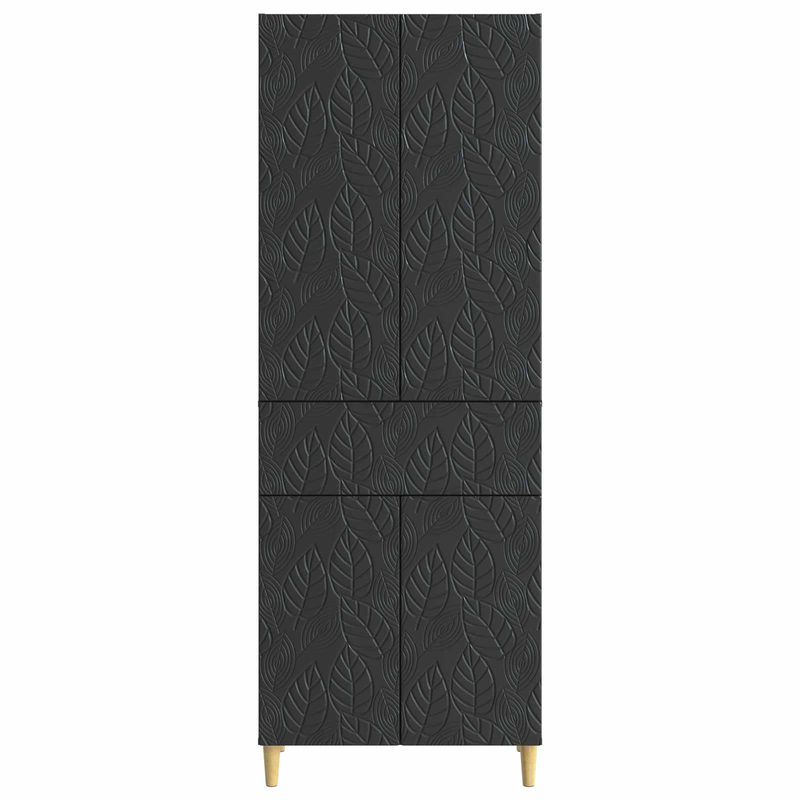 Schrankset 2 pcs Schwarz Holzwerkstoff