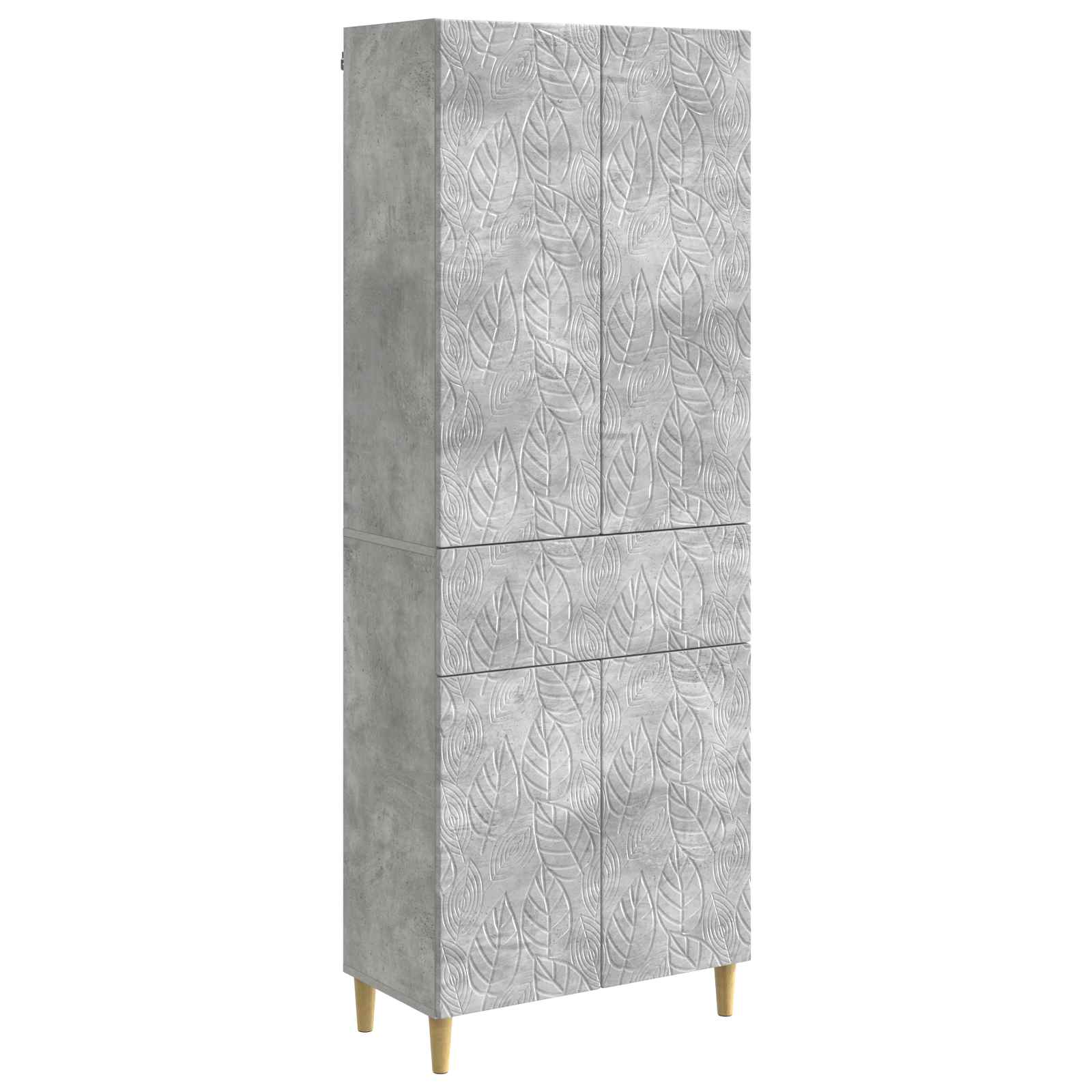 Schrankset 2 pcs Betongrau Holzwerkstoff