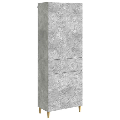 Schrankset 2 stk. Betongrau Holzwerkstoff
