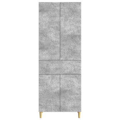 Schrankset 2 stk. Betongrau Holzwerkstoff