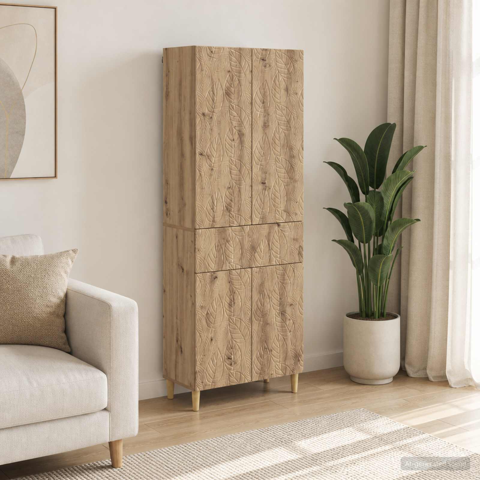 Schrankset 2 stk. Artisan-Eiche Holzwerkstoff