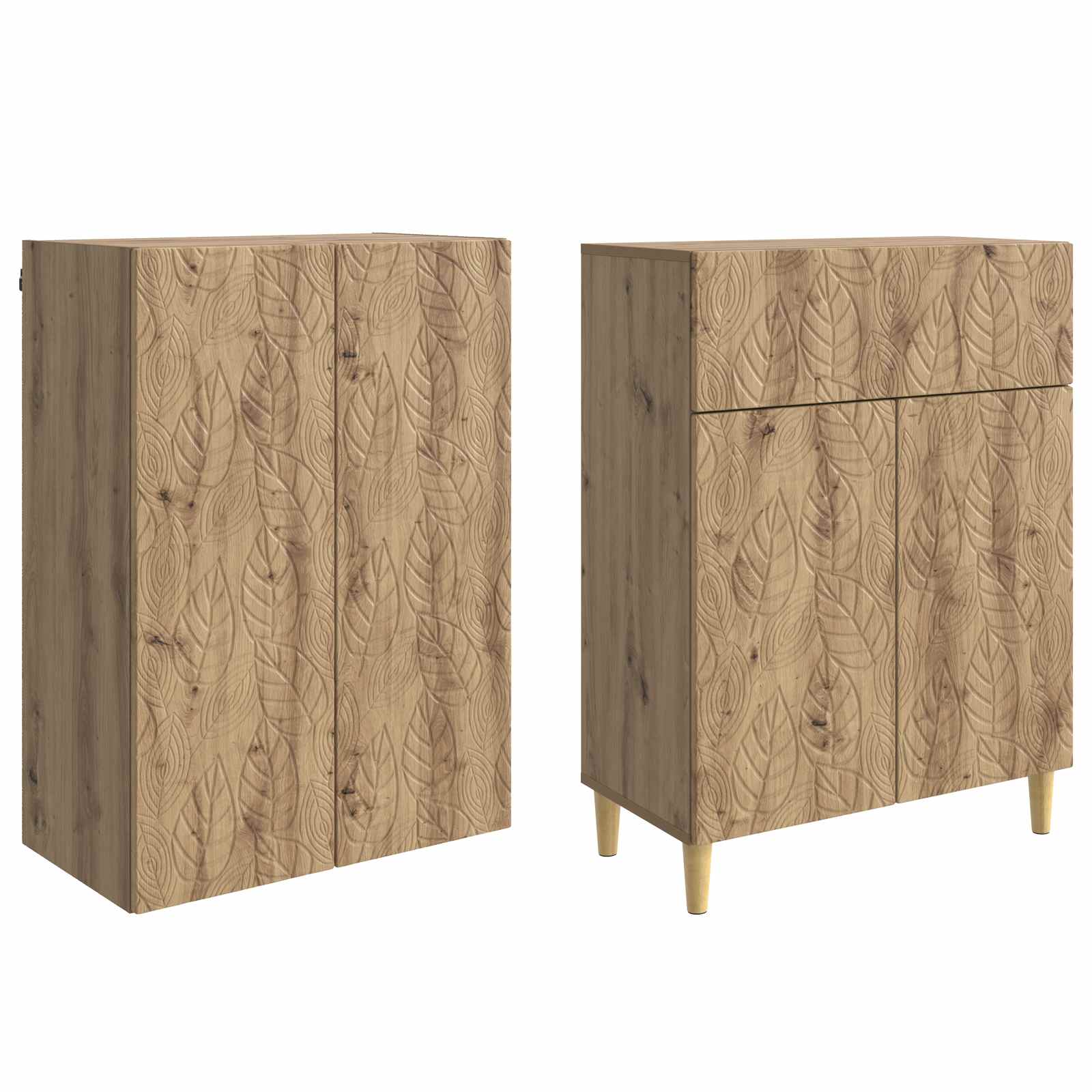 Schrankset 2 stk. Artisan-Eiche Holzwerkstoff