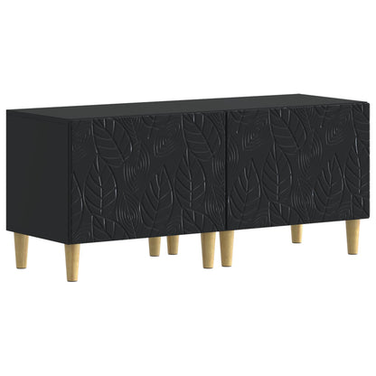 3-teiliges LED TV Regal DELFT Schwarz Holzwerkstoff
