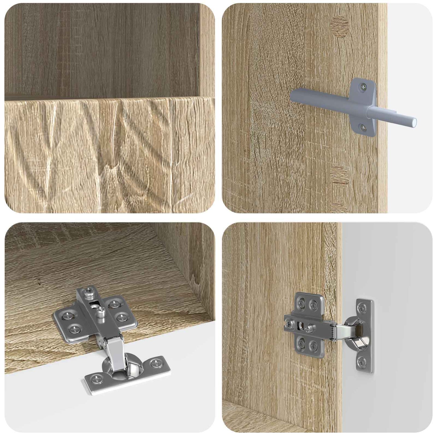 5-teiliges LED TV Schrank Sonoma-Eiche Holzwerkstoff