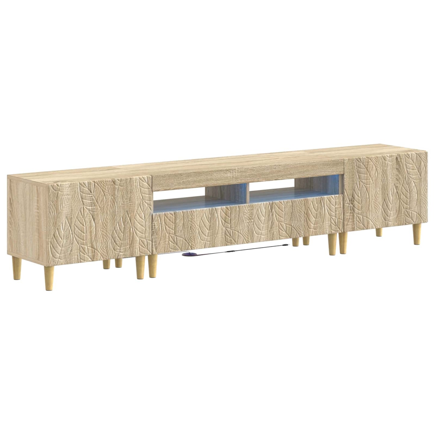 5-teiliges LED TV Schrank Sonoma-Eiche Holzwerkstoff