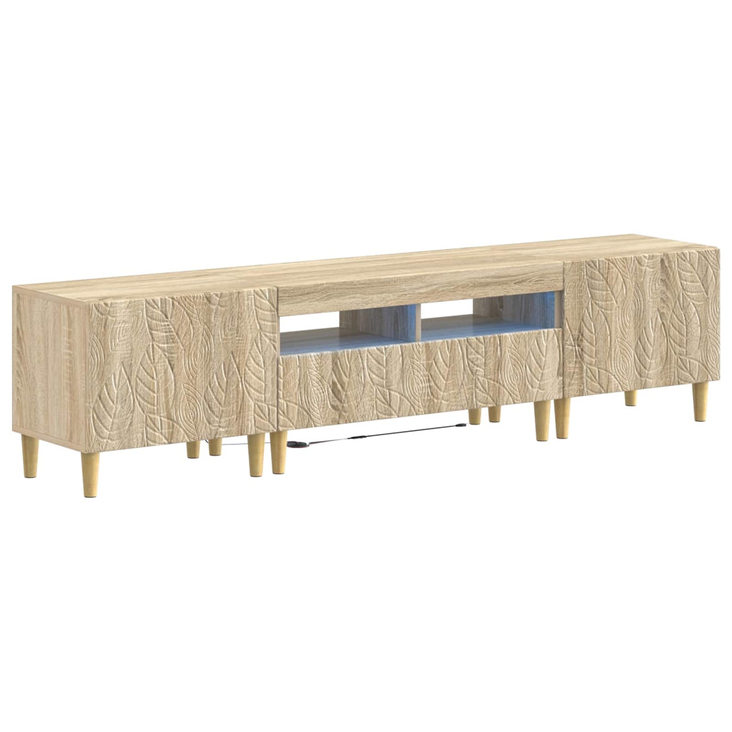5-teiliges LED TV Schrank Sonoma-Eiche Holzwerkstoff