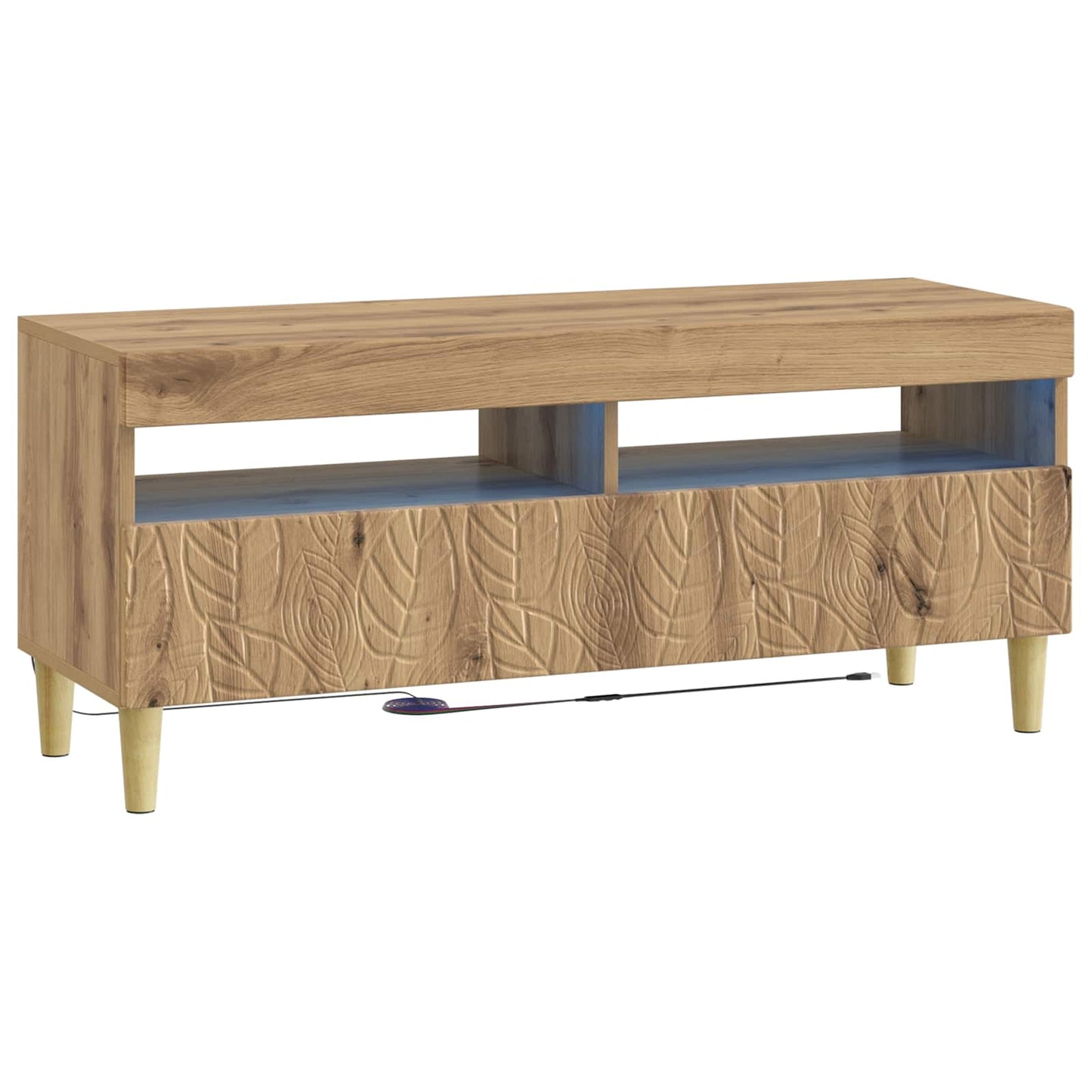 5-teiliges LED TV Schrank Artisan-Eiche Holzwerkstoff