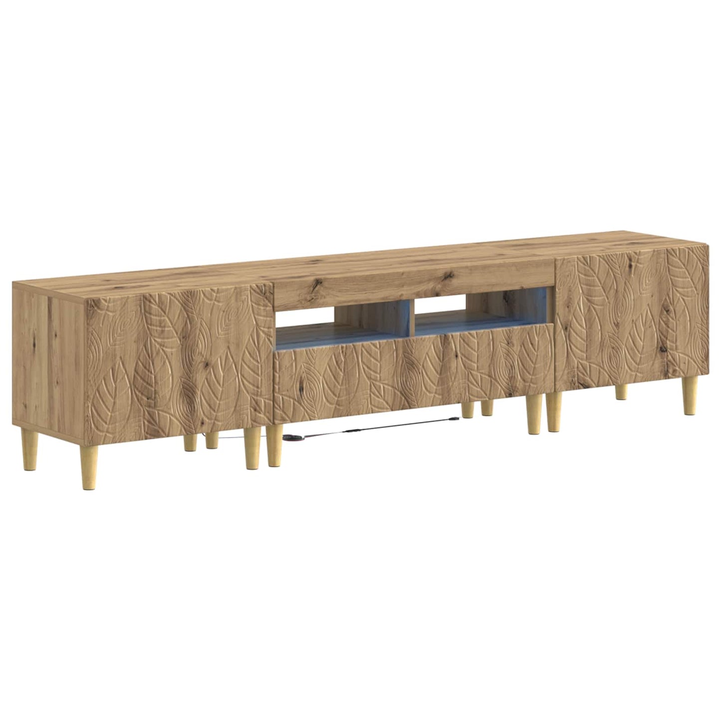 5-teiliges LED TV Schrank Artisan-Eiche Holzwerkstoff