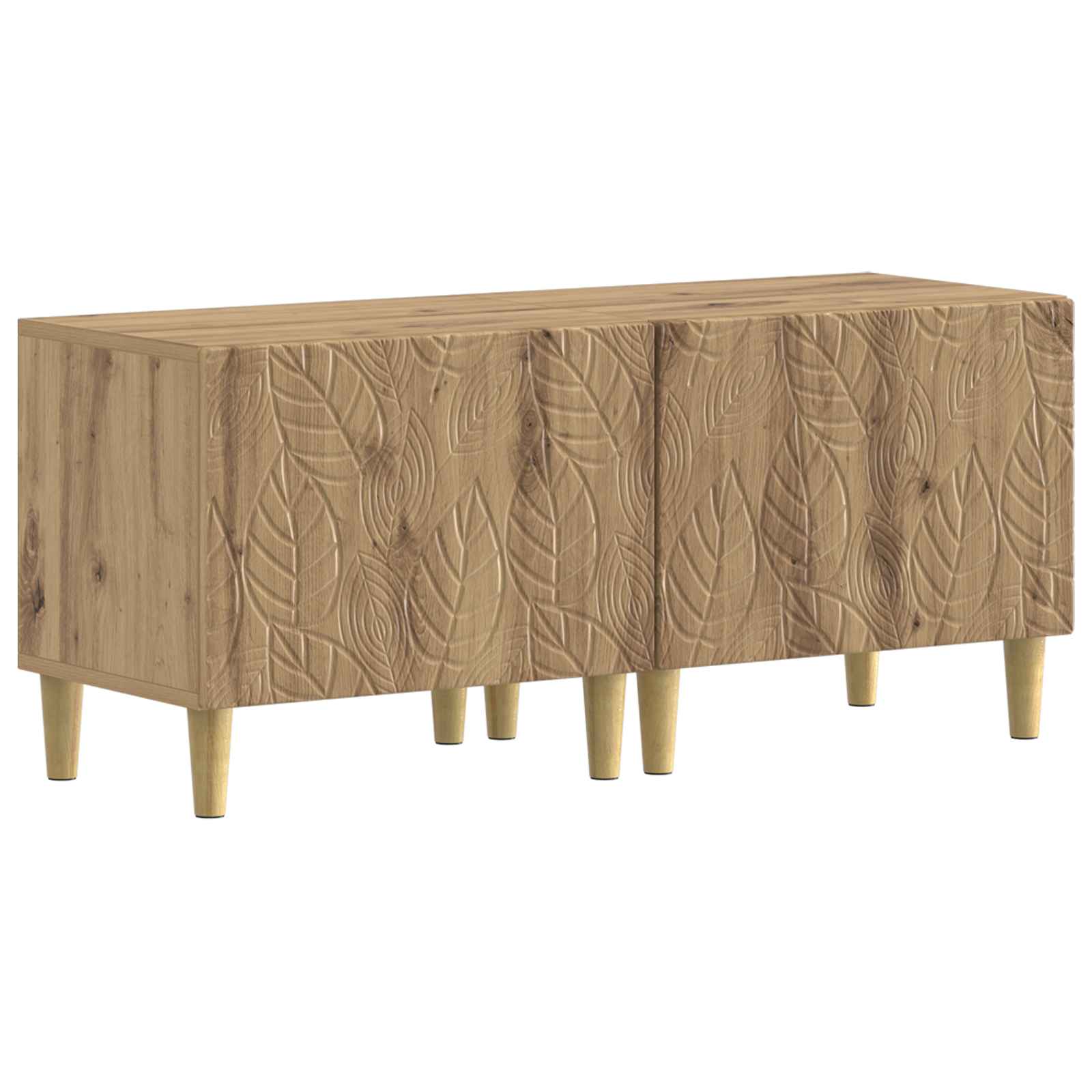 5-teiliges LED TV Schrank Artisan-Eiche Holzwerkstoff