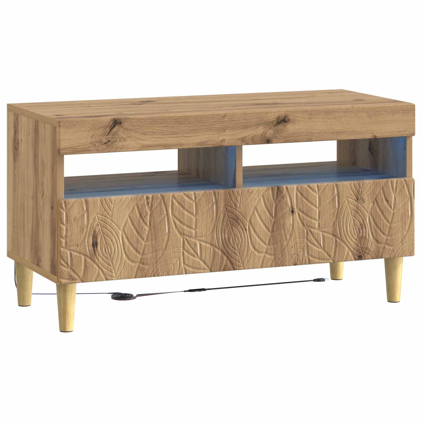 5-teiliges LED TV Schrank Artisan-Eiche Holzwerkstoff