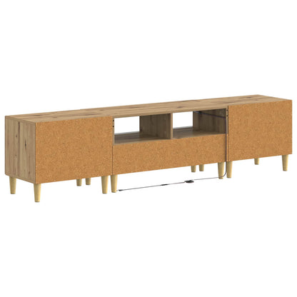 3-teiliges LED TV Regal DELFT Artisan-Eiche Holzwerkstoff