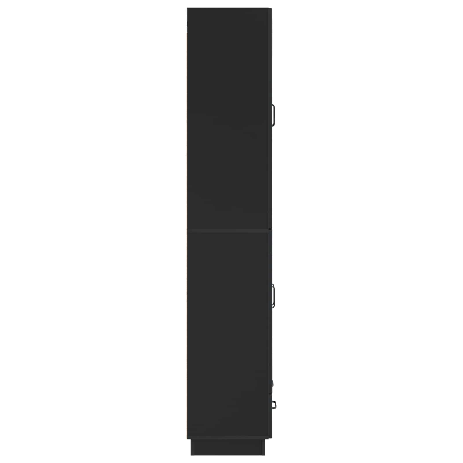 Schrankset 2 pcs Schwarz Holzwerkstoff