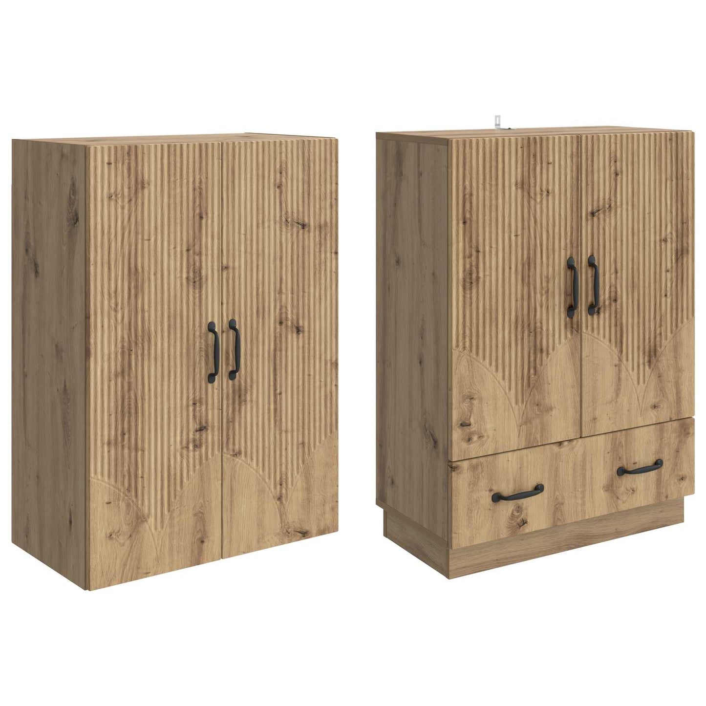 Schrankset 2 Stk. Artisan-Eiche Holzwerkstoff