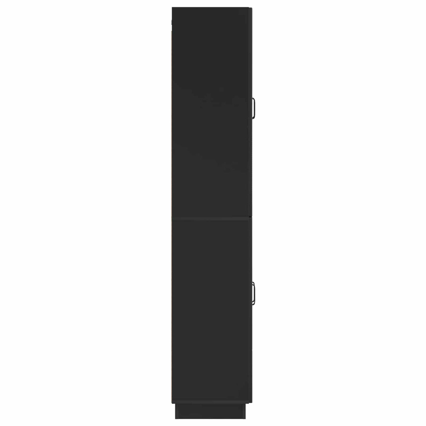 Schrankset 2 pcs Schwarz Holzwerkstoff
