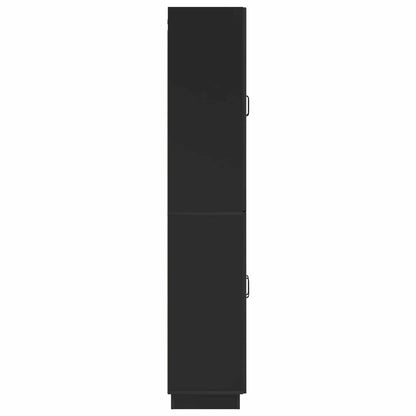 Schrankset 2 stk. Schwarz Holzwerkstoff