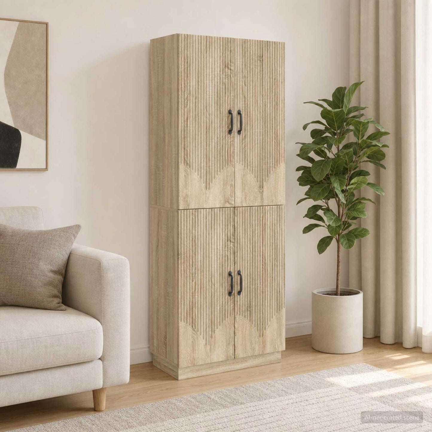 Schrankset 2 pcs Sonoma-Eiche Holzwerkstoff