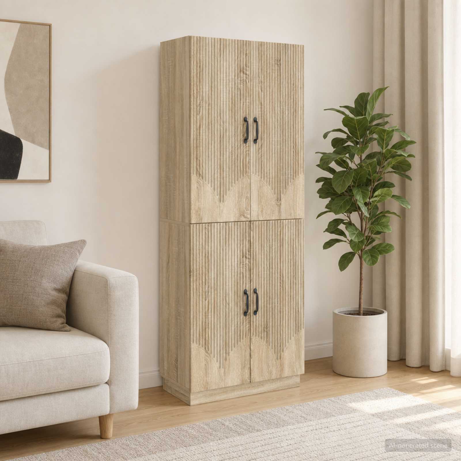 Schrankset 2 pcs Sonoma-Eiche Holzwerkstoff