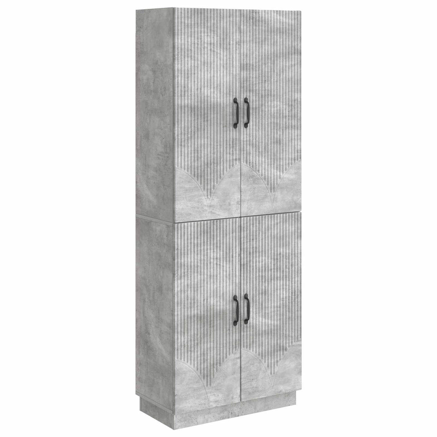 Schrankset 2 stk. Betongrau Holzwerkstoff