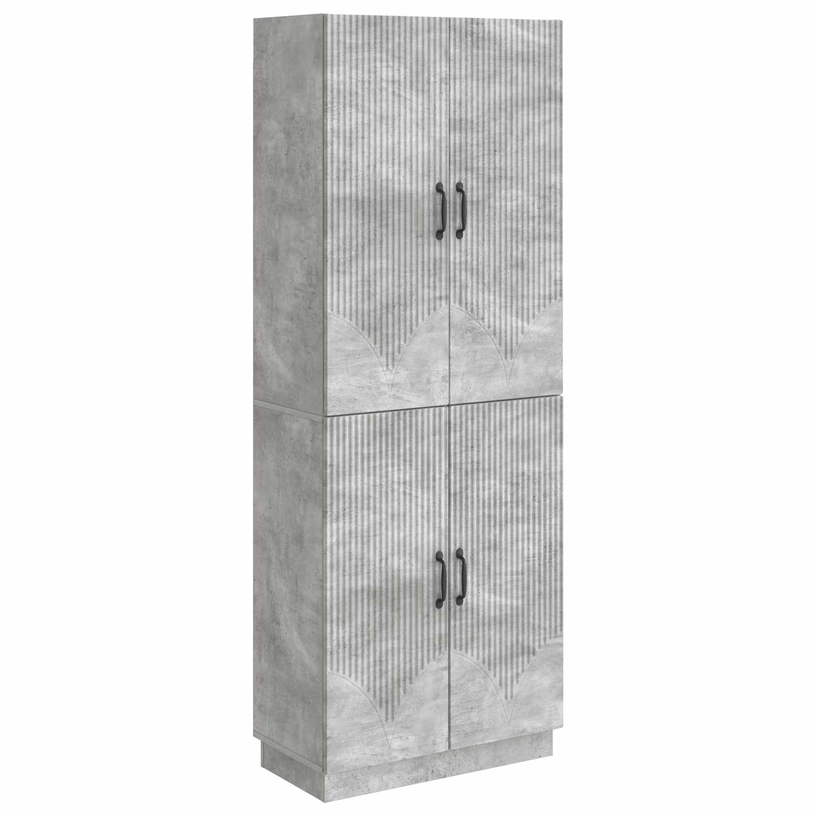 Schrankset 2 stk. Betongrau Holzwerkstoff