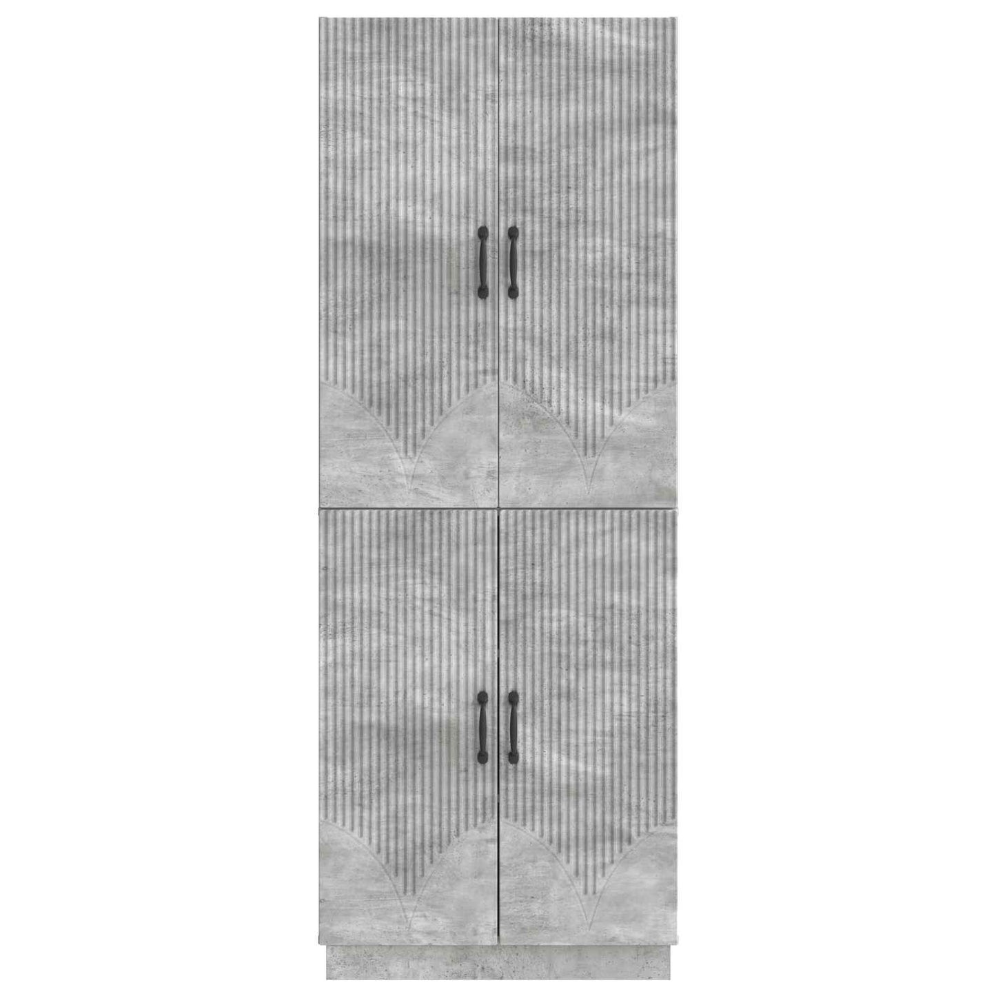 Schrankset 2 stk. Betongrau Holzwerkstoff