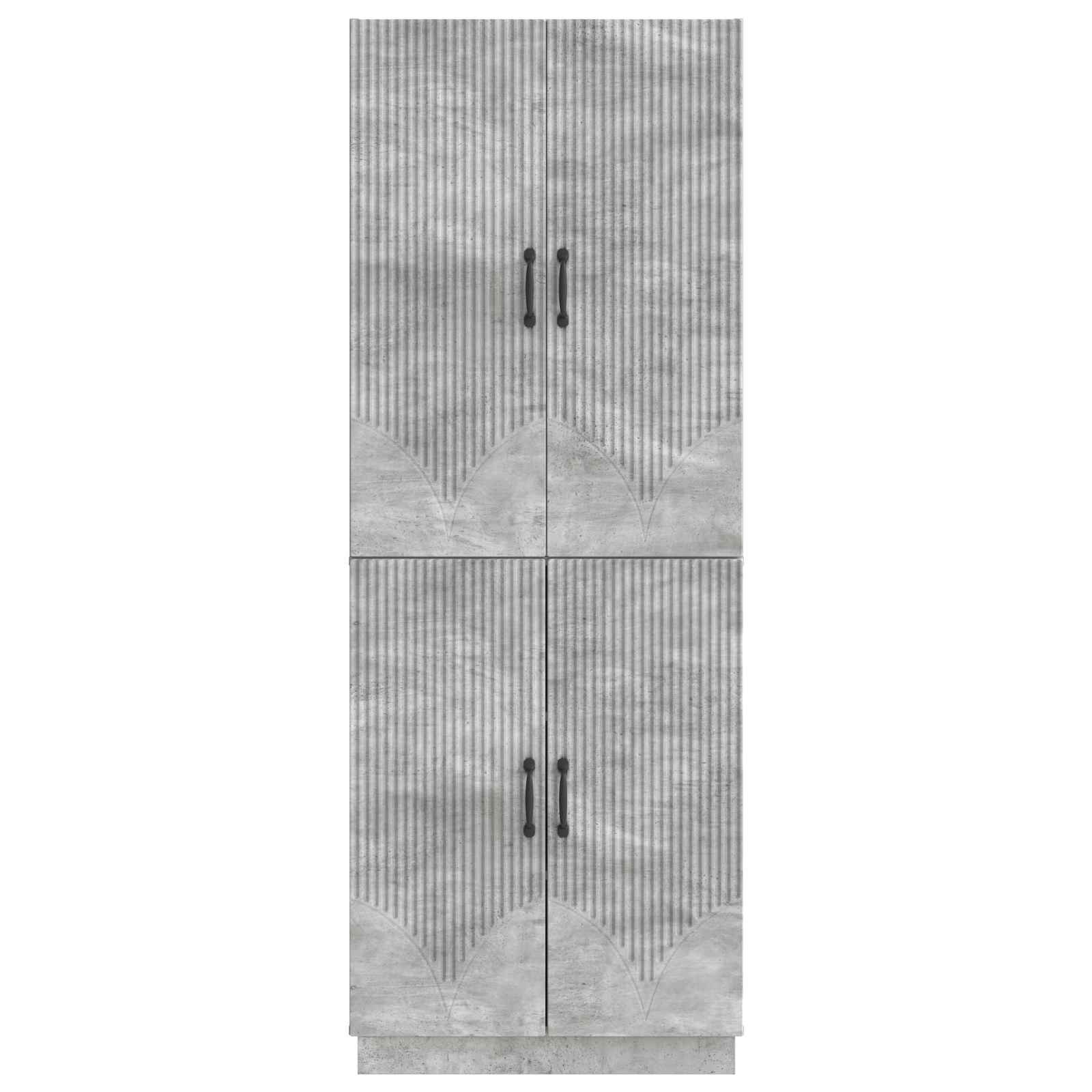 Schrankset 2 stk. Betongrau Holzwerkstoff