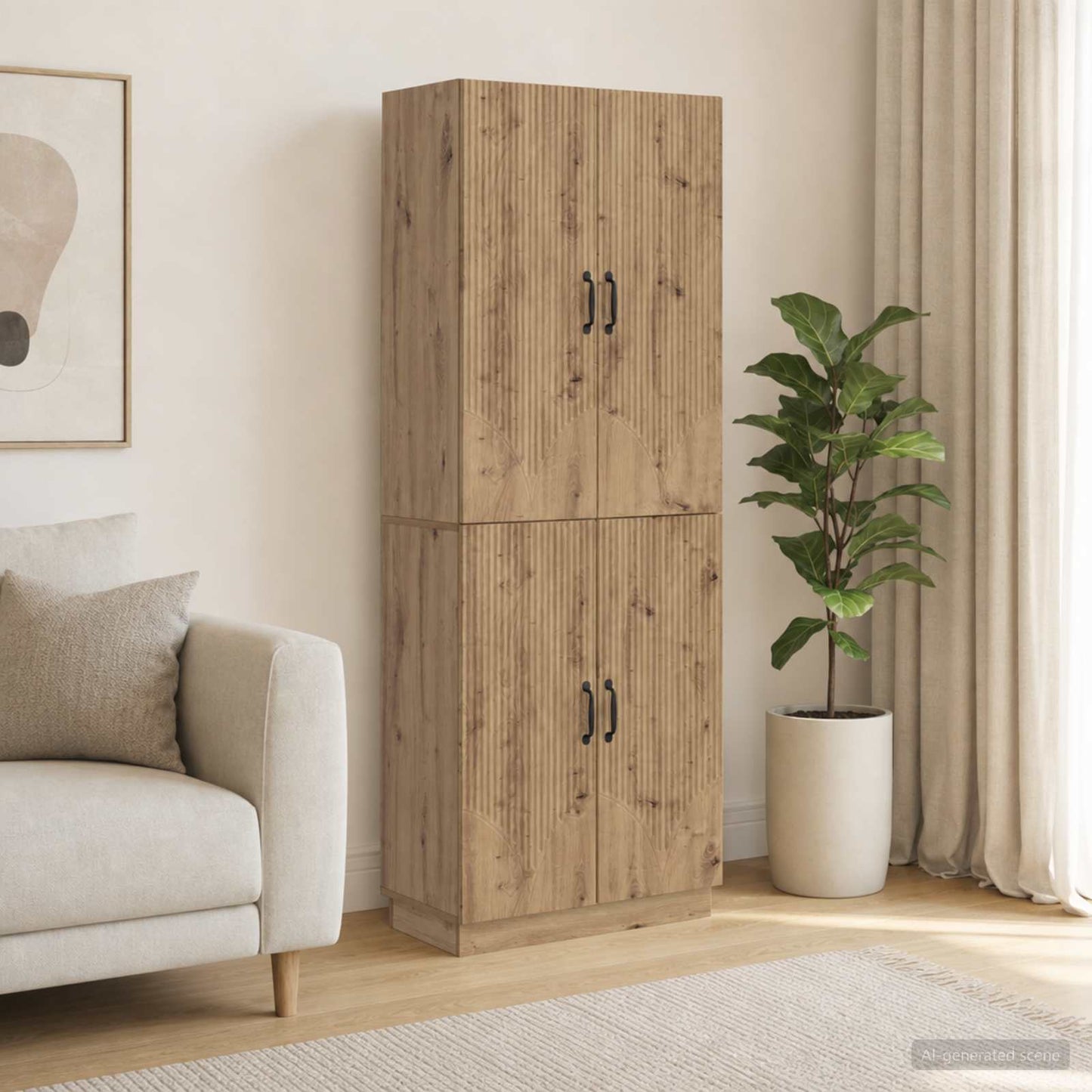 Schrankset 2 stk. Artisan-Eiche Holzwerkstoff