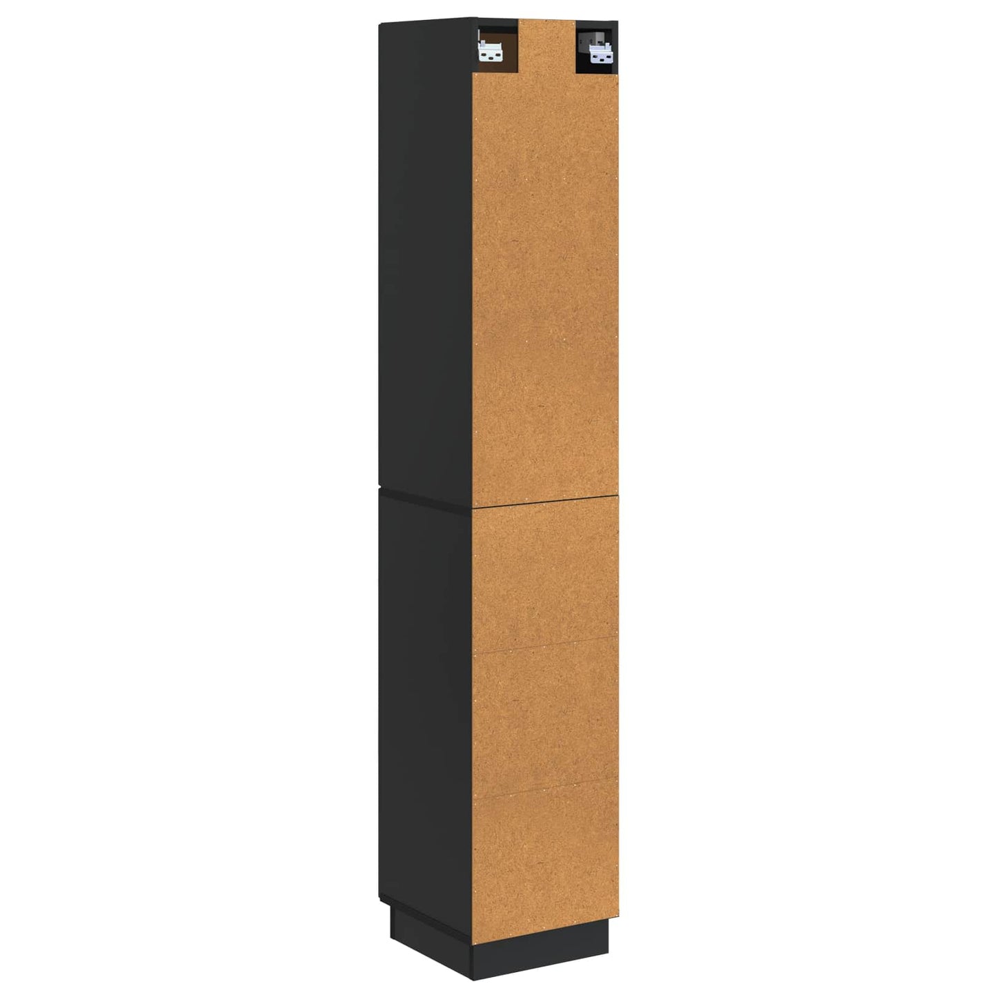 Schrankset 2 pcs Schwarz Holzwerkstoff
