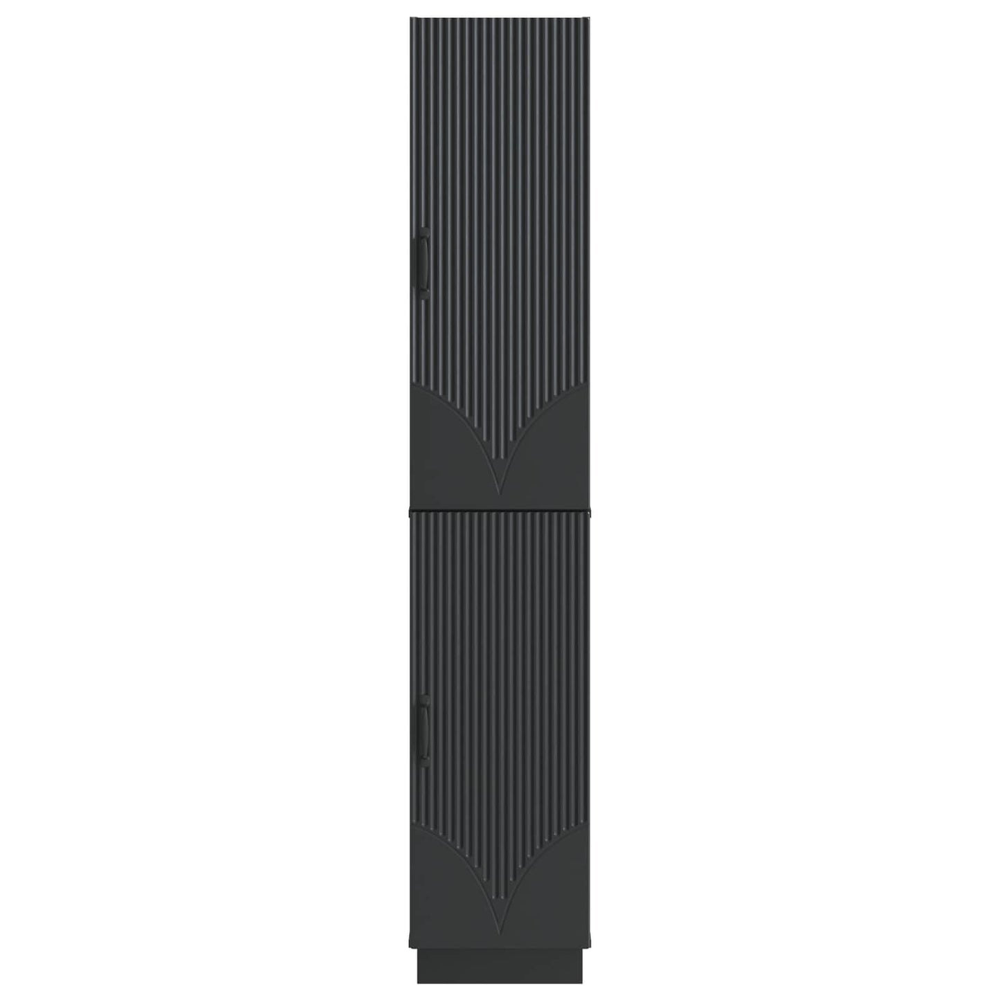 Schrankset 2 pcs Schwarz Holzwerkstoff