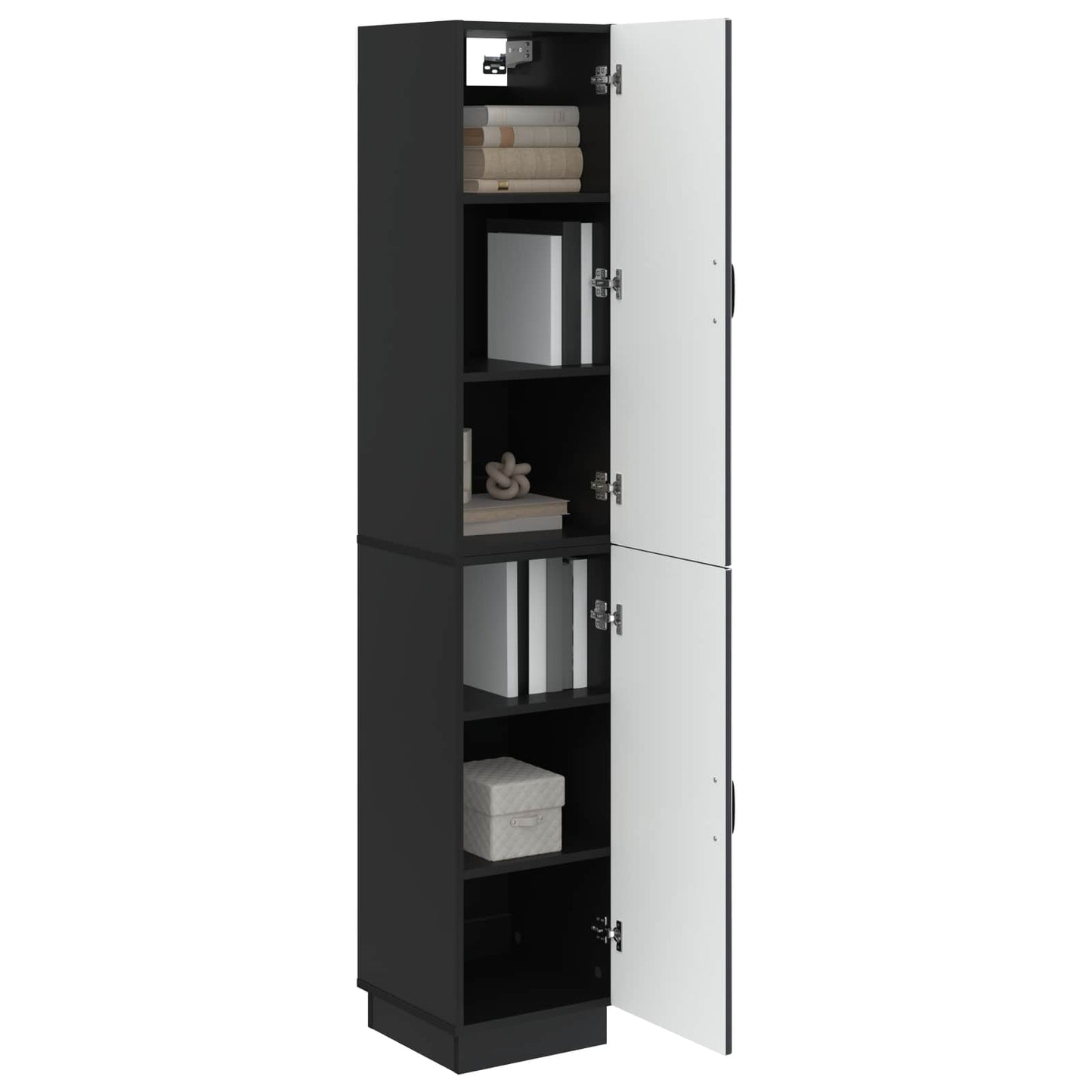 Schrankset 2 pcs Schwarz Holzwerkstoff