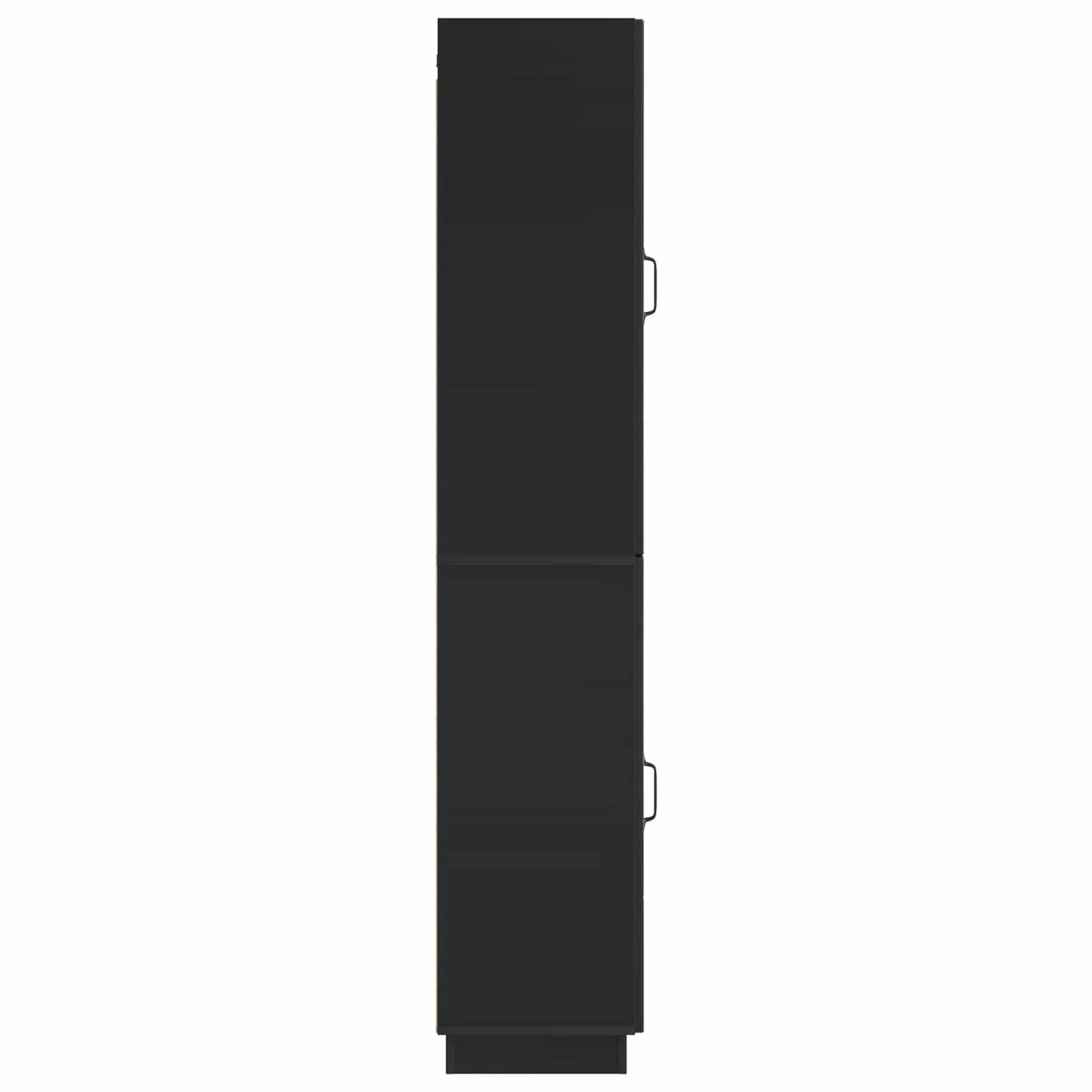 Schrankset 2 pcs Schwarz Holzwerkstoff