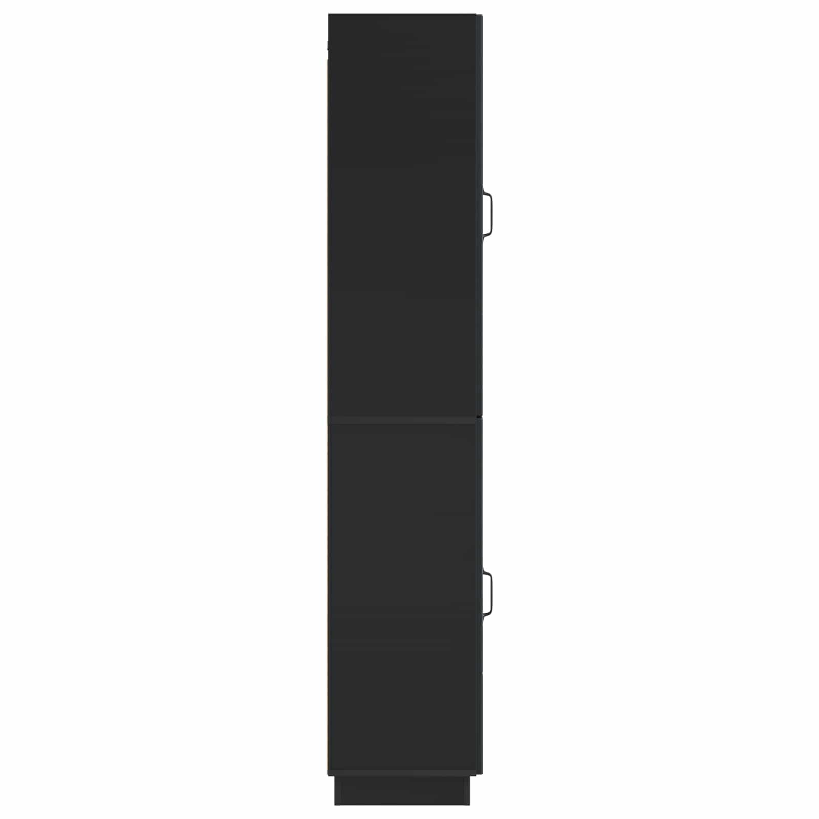 Schrankset 2 pcs Schwarz Holzwerkstoff