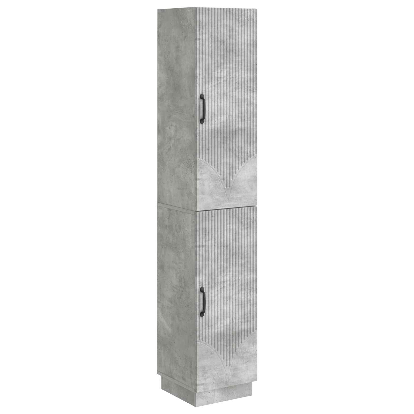 Schrankset 2 pcs Betongrau Holzwerkstoff