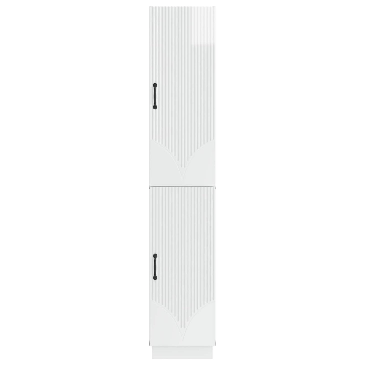 Schrankset 2 pcs Hochglanz Weiß Holzwerkstoff