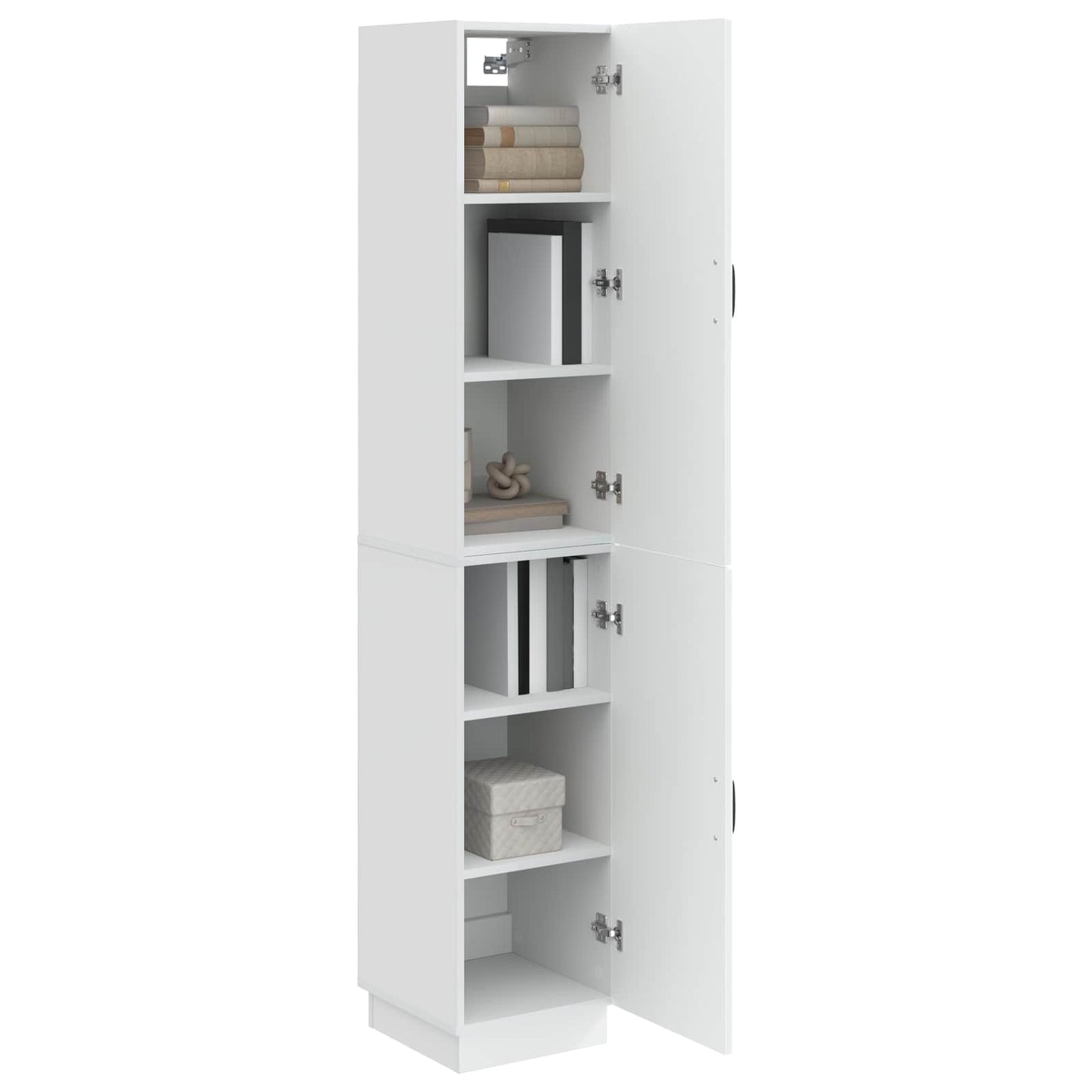 Schrankset 2 pcs Hochglanz Weiß Holzwerkstoff