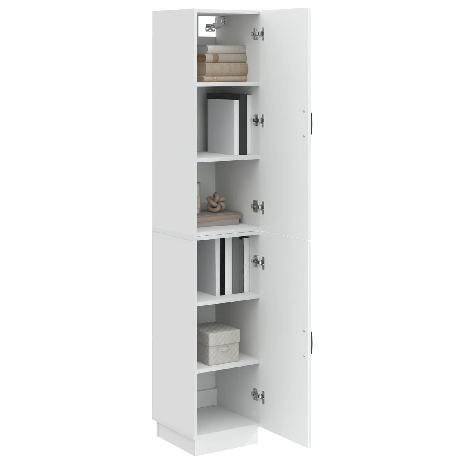 Schrankset 2 pcs Hochglanz Weiß Holzwerkstoff