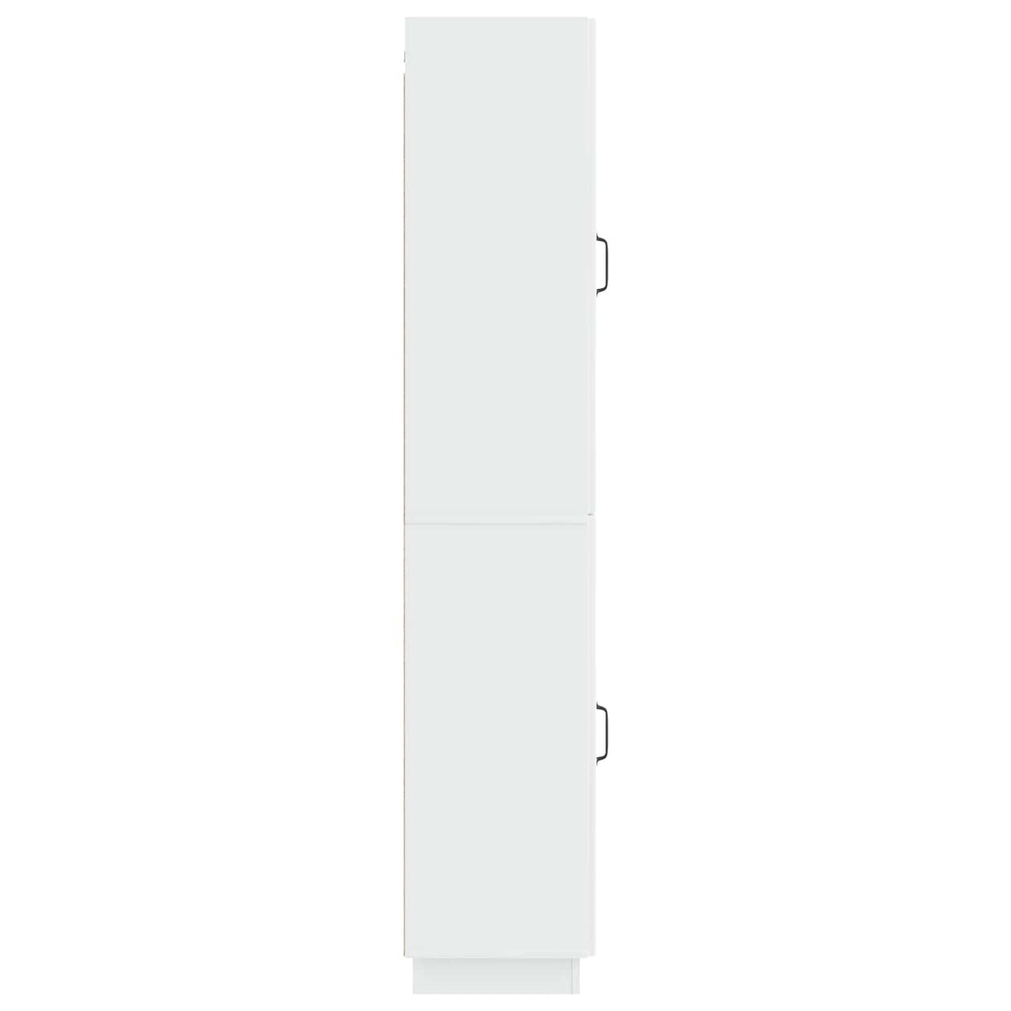Schrankset 2 pcs Hochglanz Weiß Holzwerkstoff