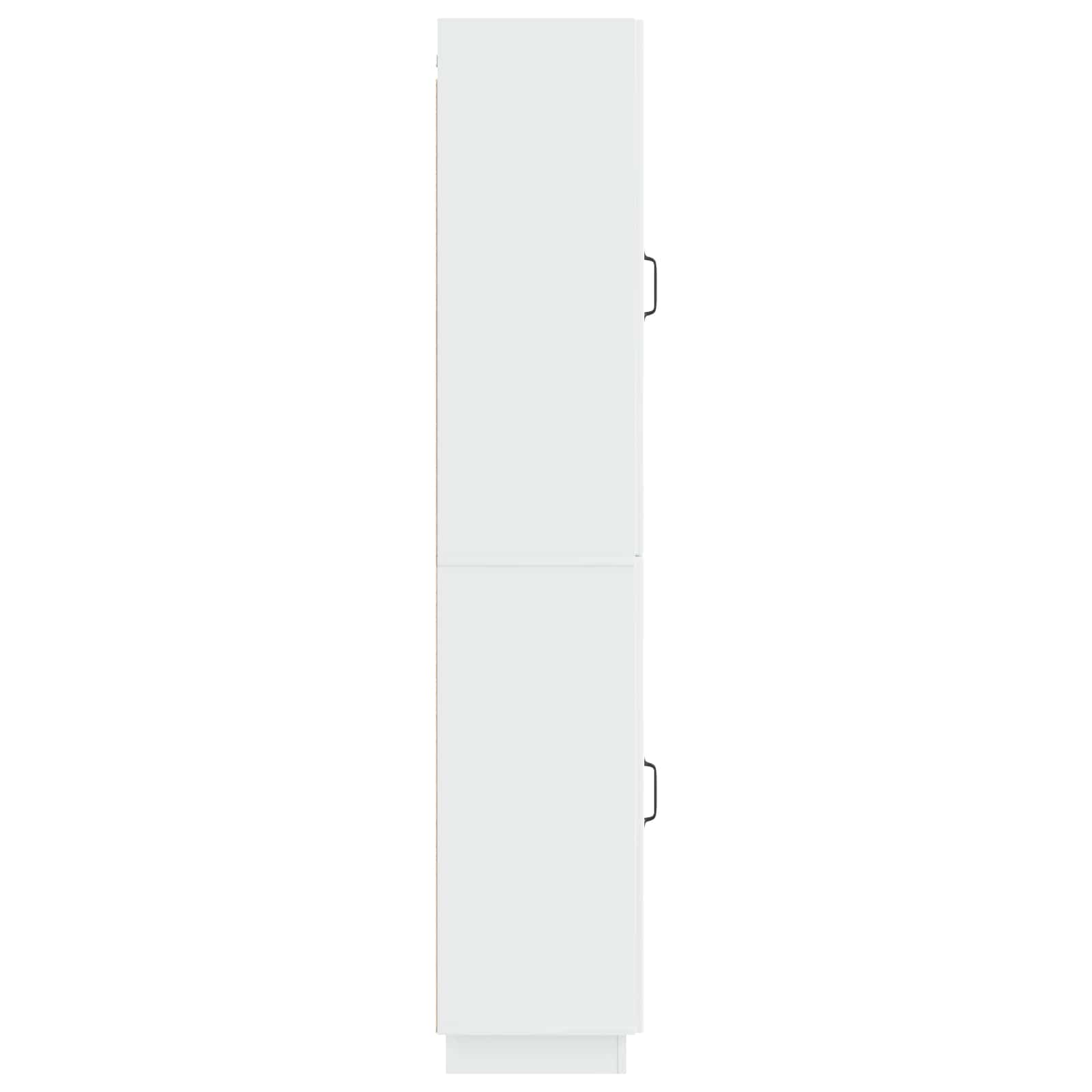 Schrankset 2 pcs Hochglanz Weiß Holzwerkstoff