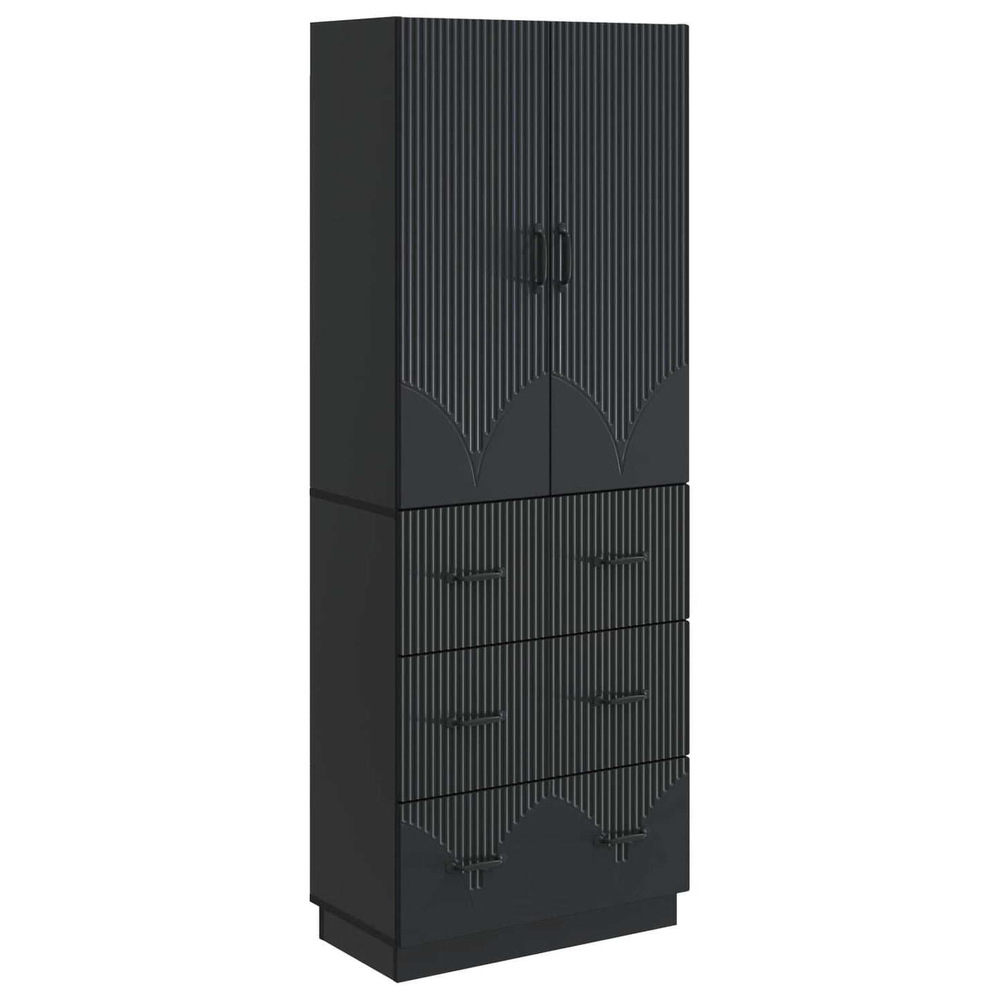 Schrankset 2 stk. 66 x 34,5 x 87 cm Holzwerkstoff Schwarz