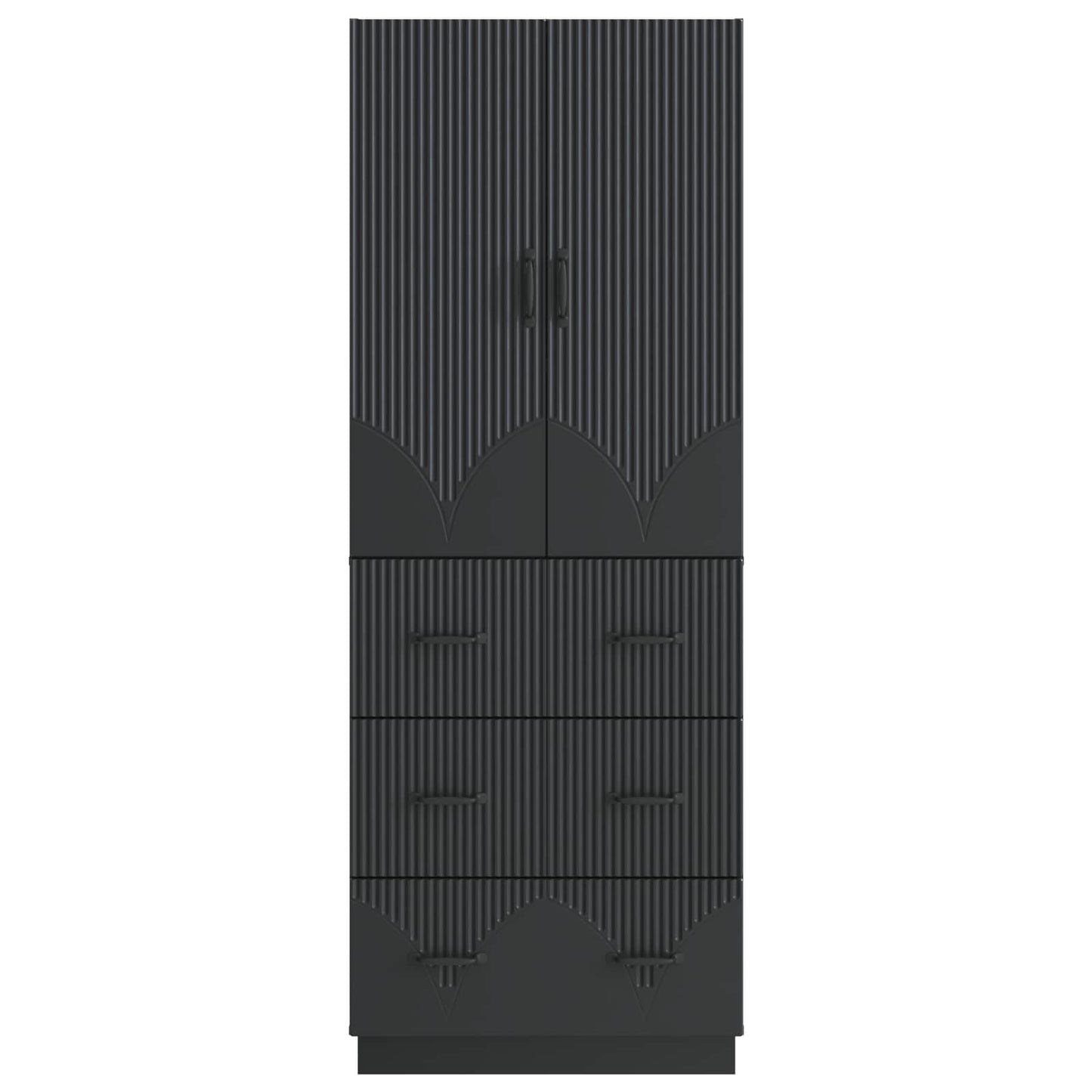 Schrankset 2 stk. 66 x 34,5 x 87 cm Holzwerkstoff Schwarz
