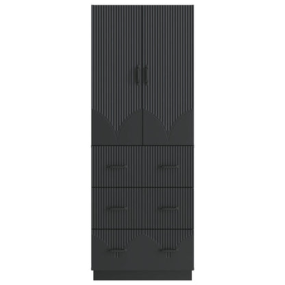 Schrankset 2 stk. 66 x 34,5 x 87 cm Holzwerkstoff Schwarz