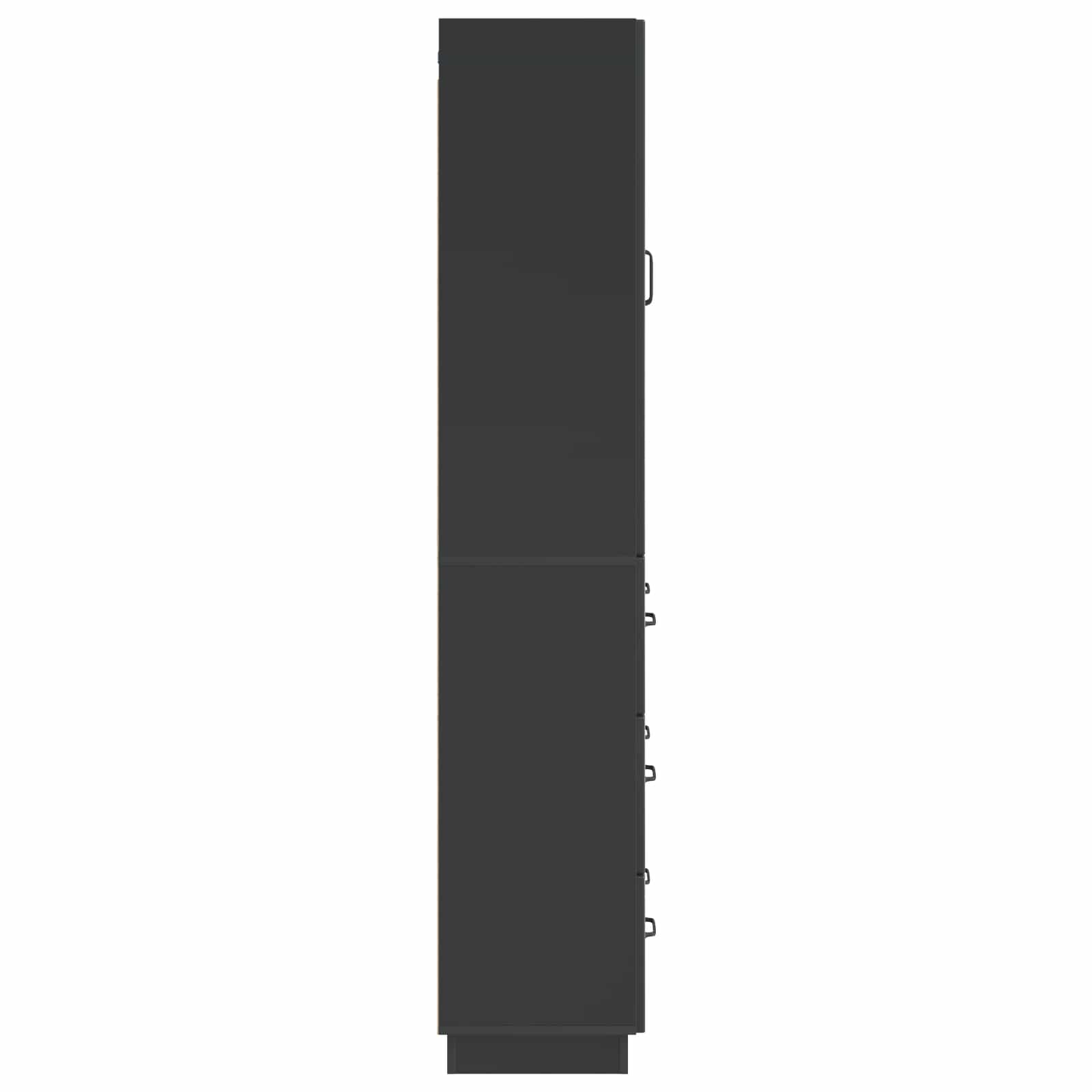 Schrankset 2 stk. 66 x 34,5 x 87 cm Holzwerkstoff Schwarz