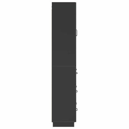 Schrankset 2 stk. 66 x 34,5 x 87 cm Holzwerkstoff Schwarz