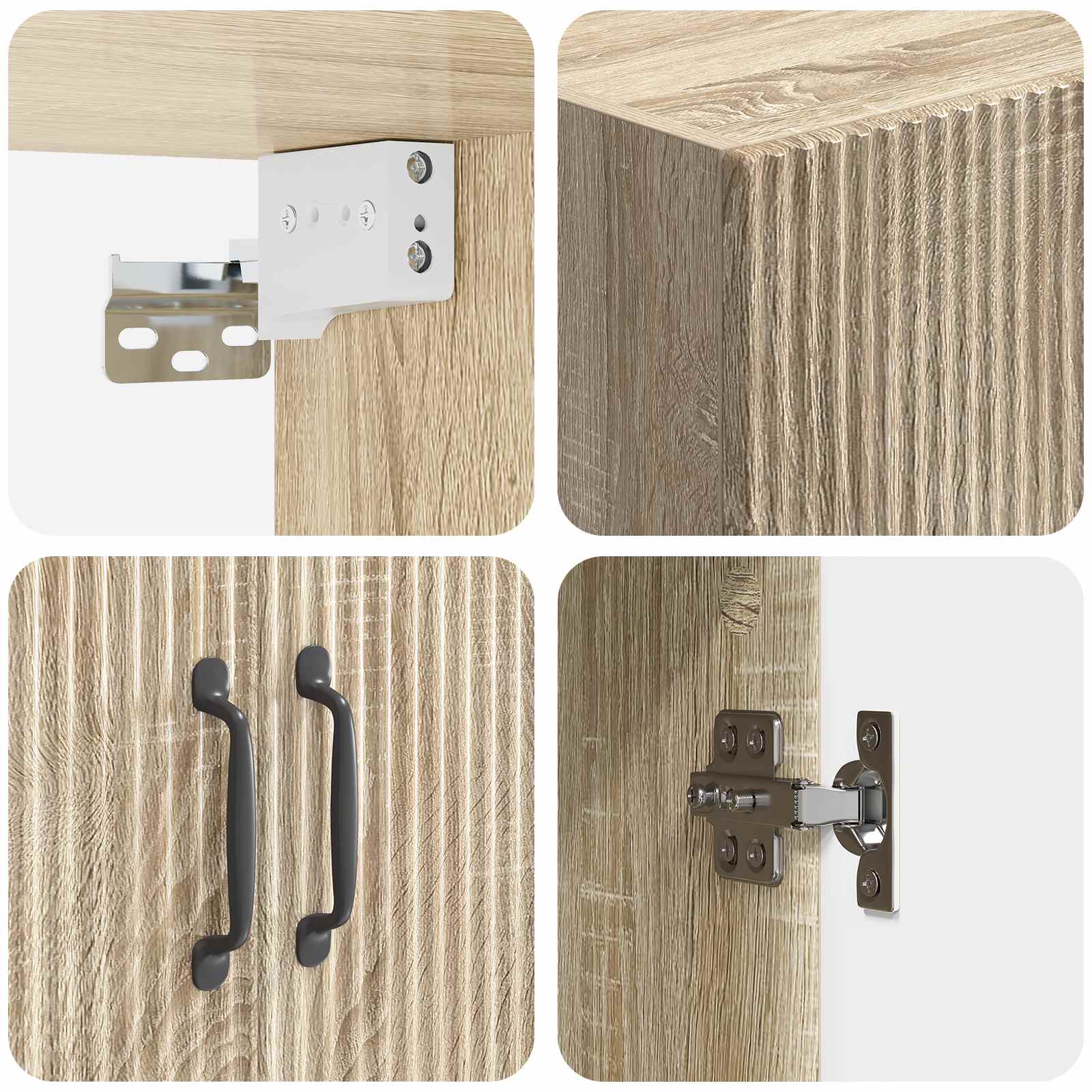 Schrankset 2 stk. 66 x 34,5 x 87 cm Holzwerkstoff Sonoma-Eiche