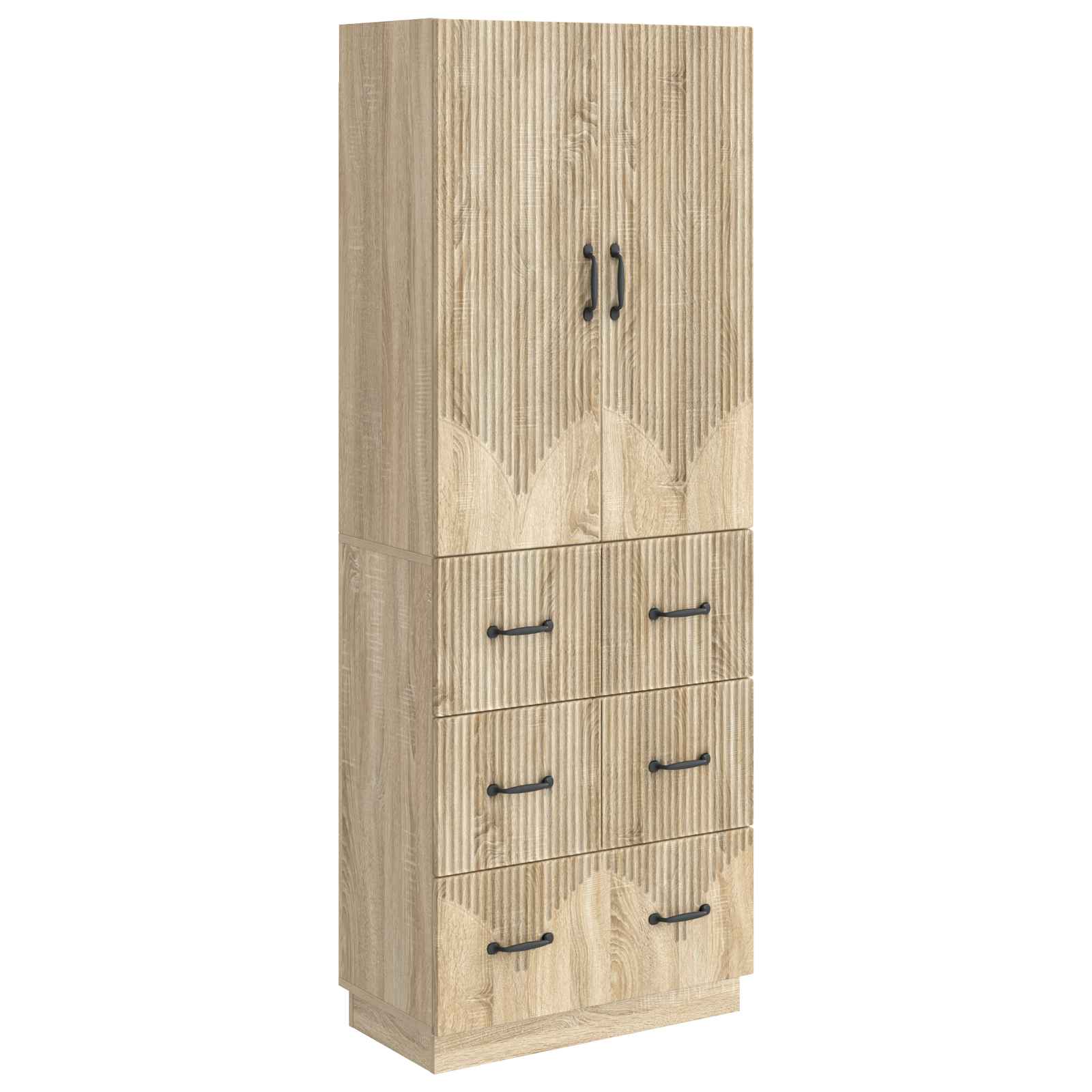Schrankset 2 stk. 66 x 34,5 x 87 cm Holzwerkstoff Sonoma-Eiche