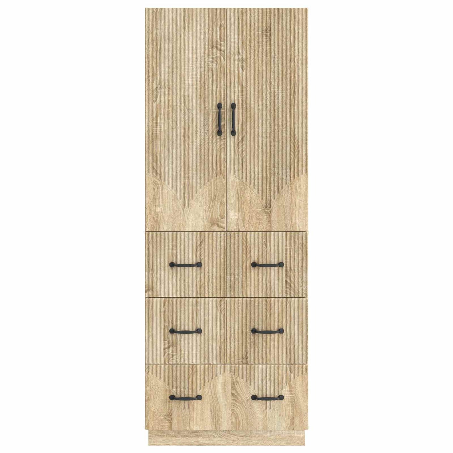 Schrankset 2 stk. 66 x 34,5 x 87 cm Holzwerkstoff Sonoma-Eiche