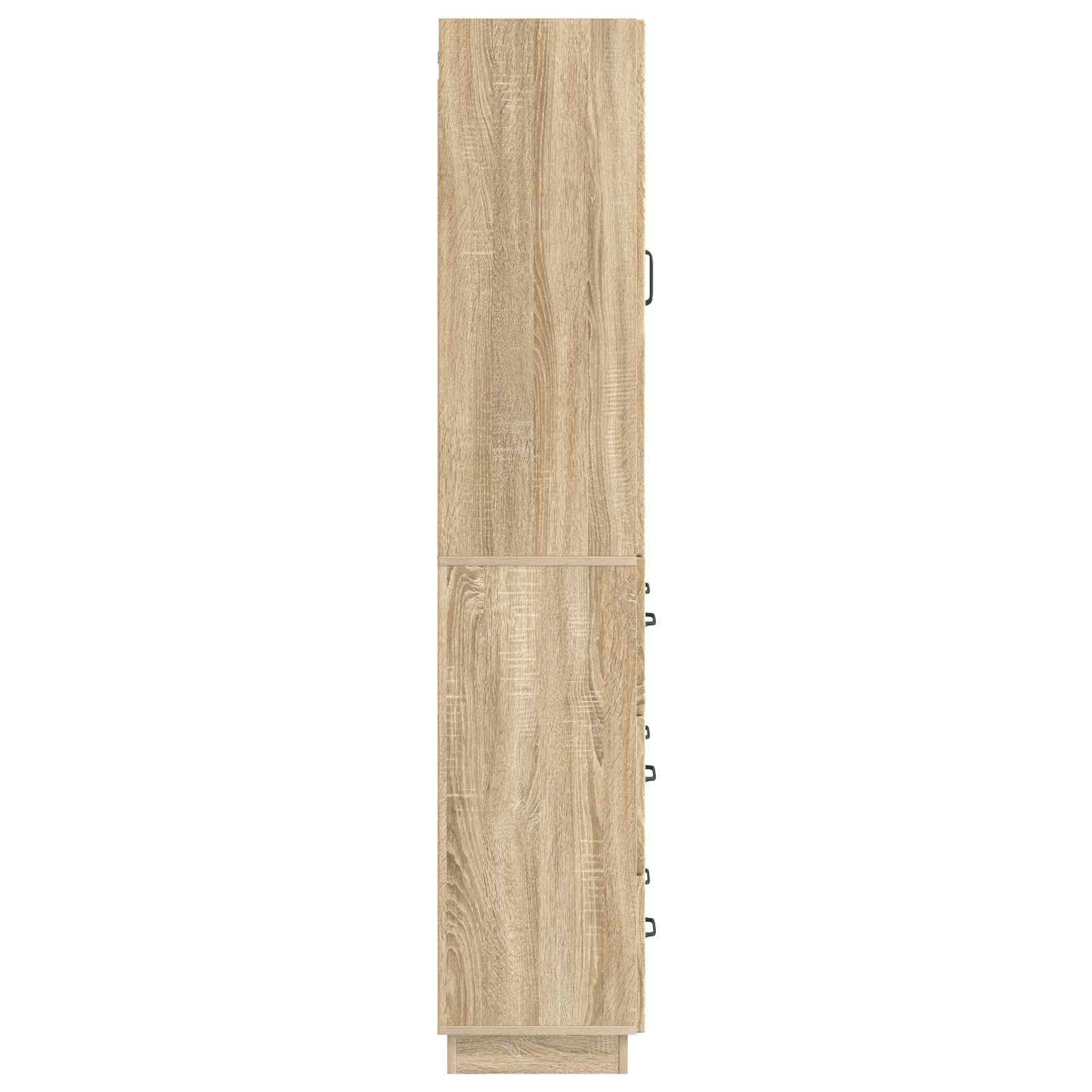 Schrankset 2 stk. 66 x 34,5 x 87 cm Holzwerkstoff Sonoma-Eiche