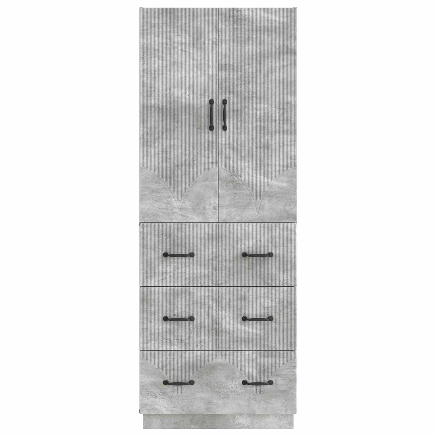 Schrankset 2 pcs Betongrau 66 x 34,5 x 87 cm Holzwerkstoff