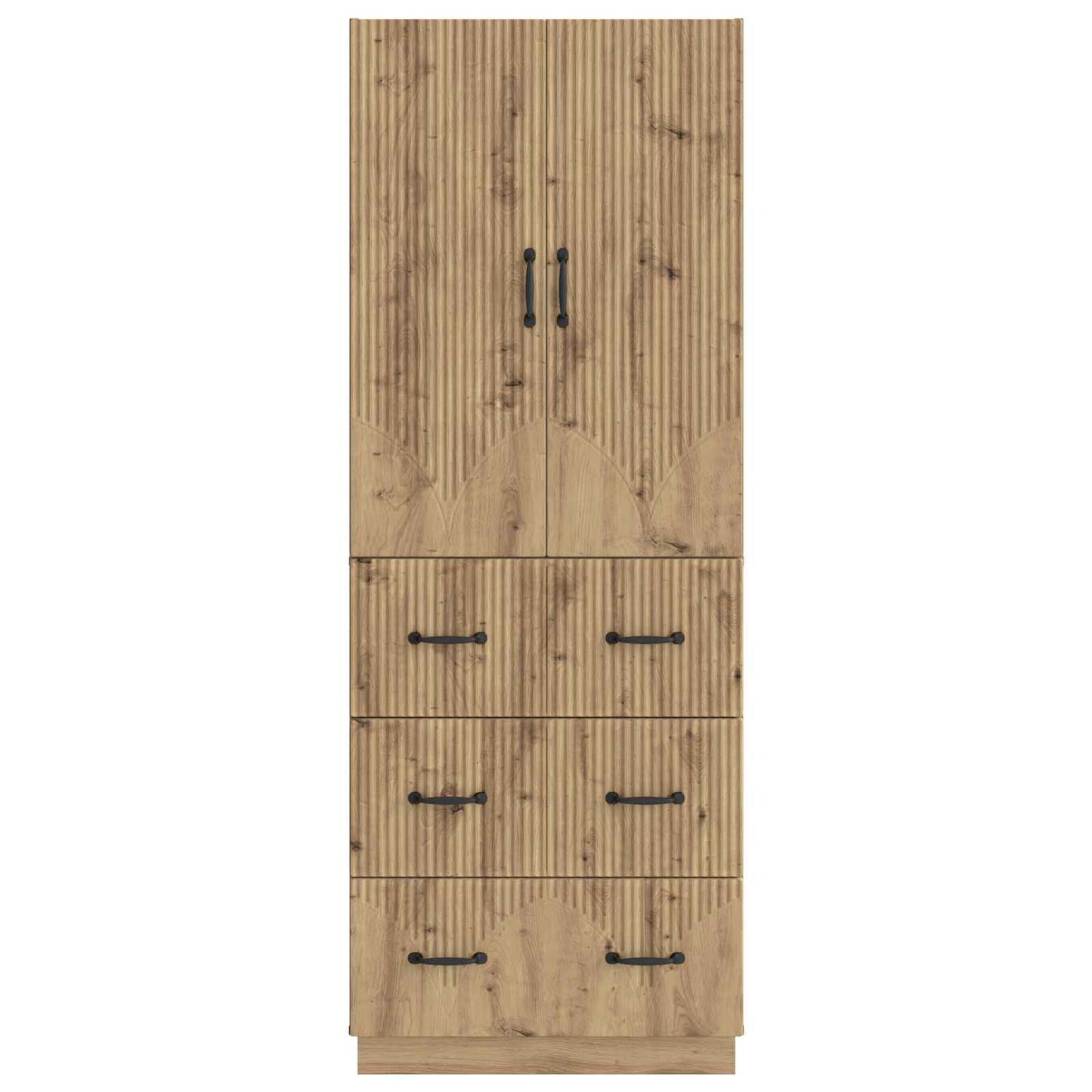 Schrankset 2 stk. 66 x 34,5 x 87 cm Holzwerkstoff Artisan-Eiche