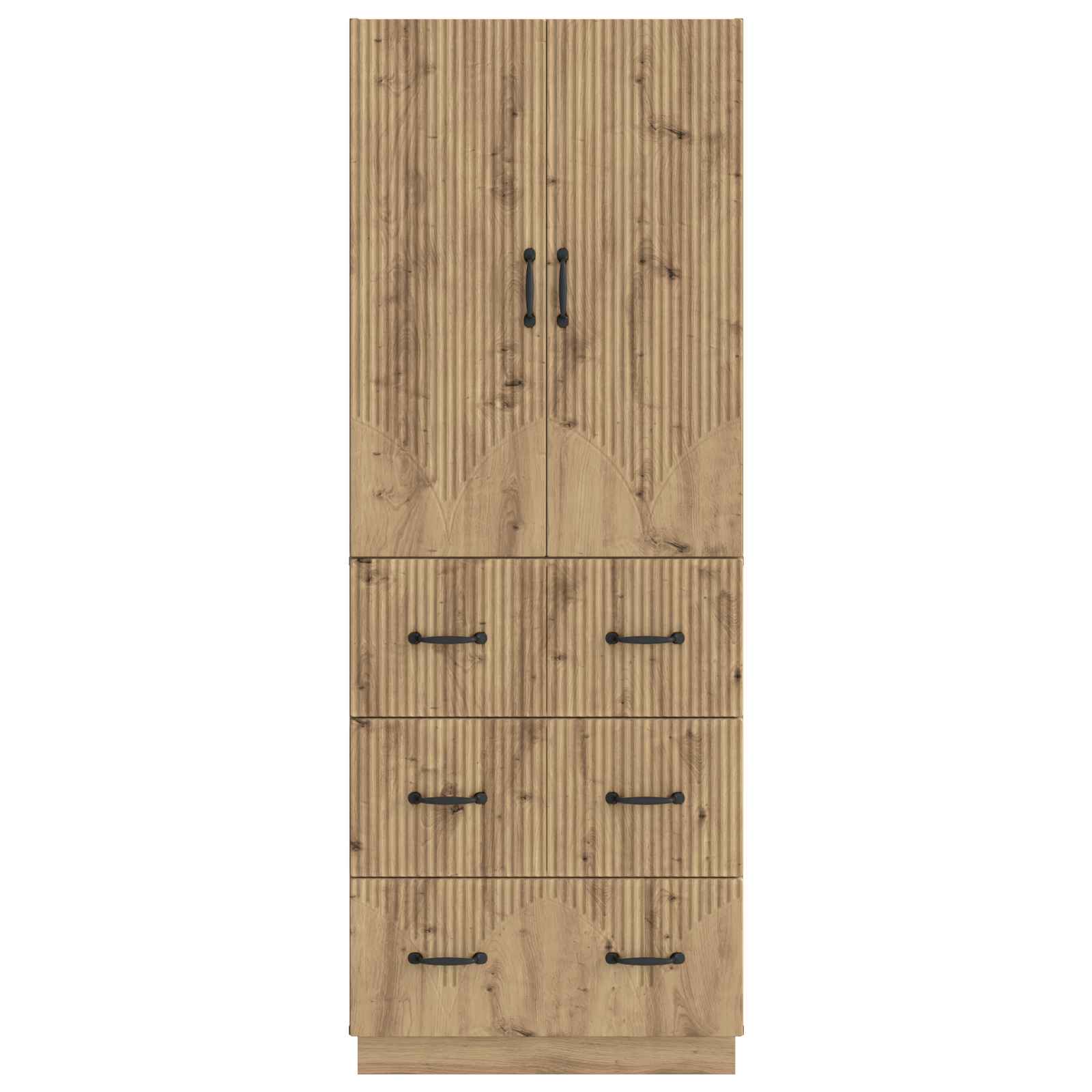 Schrankset 2 stk. 66 x 34,5 x 87 cm Holzwerkstoff Artisan-Eiche