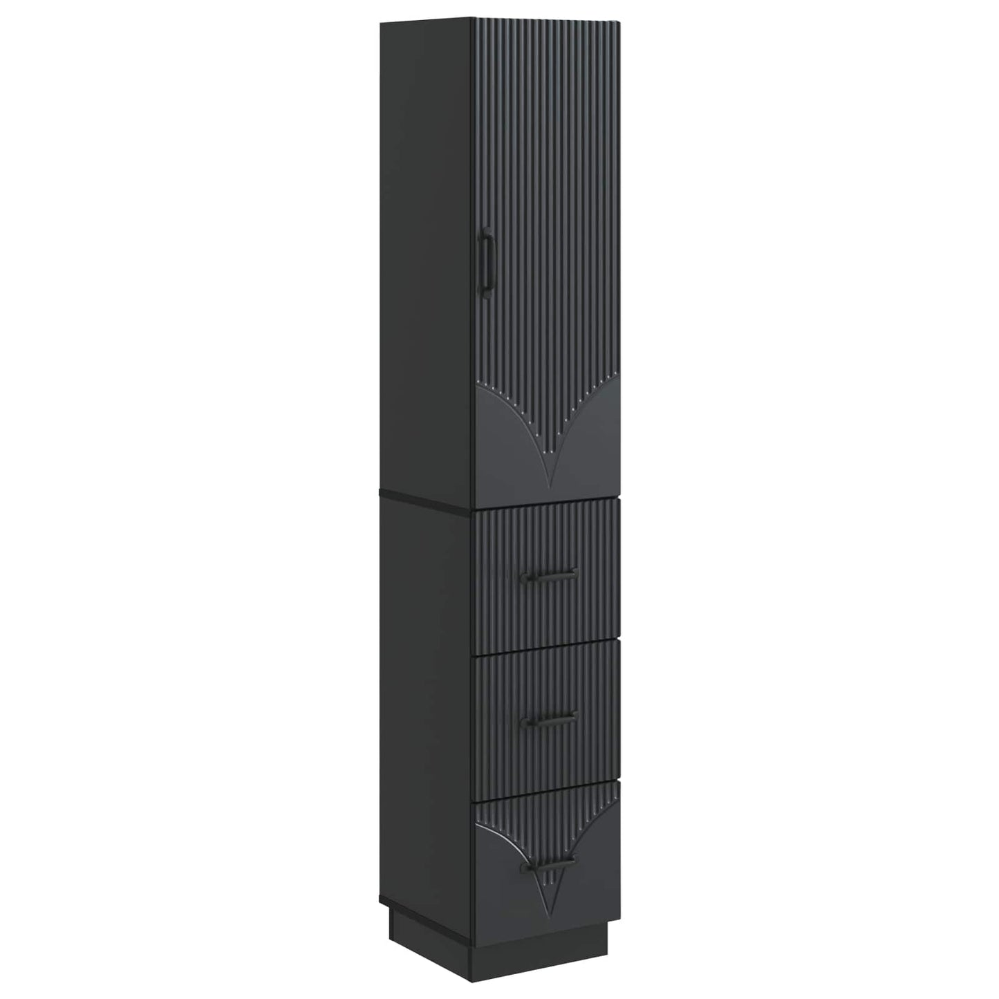 Schrankset 2 pcs Schwarz 33 x 34,5 x 87 cm Holzwerkstoff